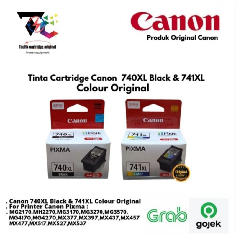 Tinta Canon 740XL Black & 741XL Colors Original