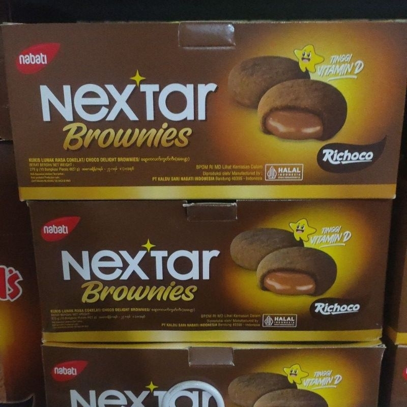 

nextar brownies rasa coklat 1 box isi 10 pcs