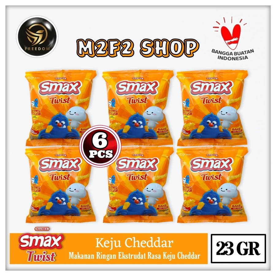 

Mamee Smax Twist Keju Cheddar | Cheese Flavour Sachet - 23 gr (Kemasan 6 Pcs)