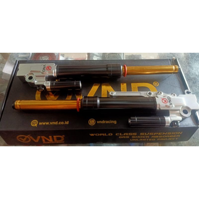 Shock VND Depan Vario/Beat/Scoopy Black As Gold