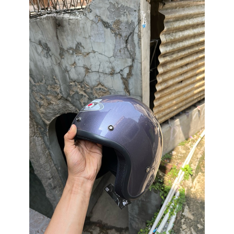 HELM JPN POLOS ORIGINAL GUNMETAL UNGU
