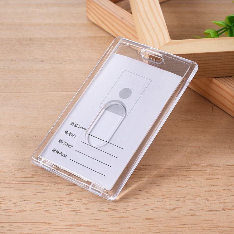 

Pucigo ID Card Holder Luxury Acrylic 2 Side Kartu E Toll Pelajar Karyawan