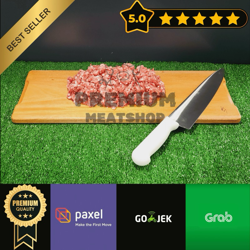 

Pork Minced Meat. Daging Cincang. Daging Giling Sedikit Minyak. 90% Daging. Kualitas Premium AAA+++