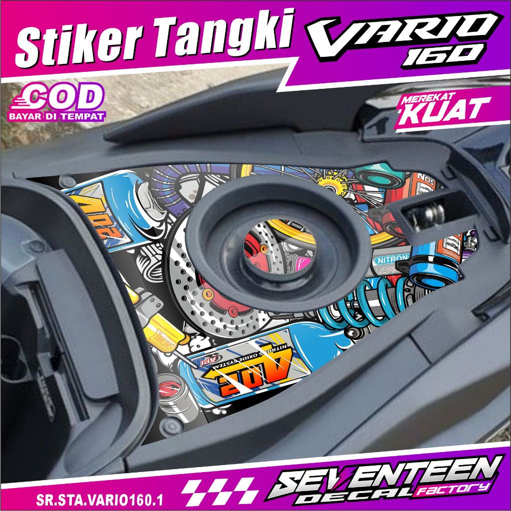 (COD) Stiker Tangki VARIO 160 Stiker Variasi Tangki Bensin VARIO 160