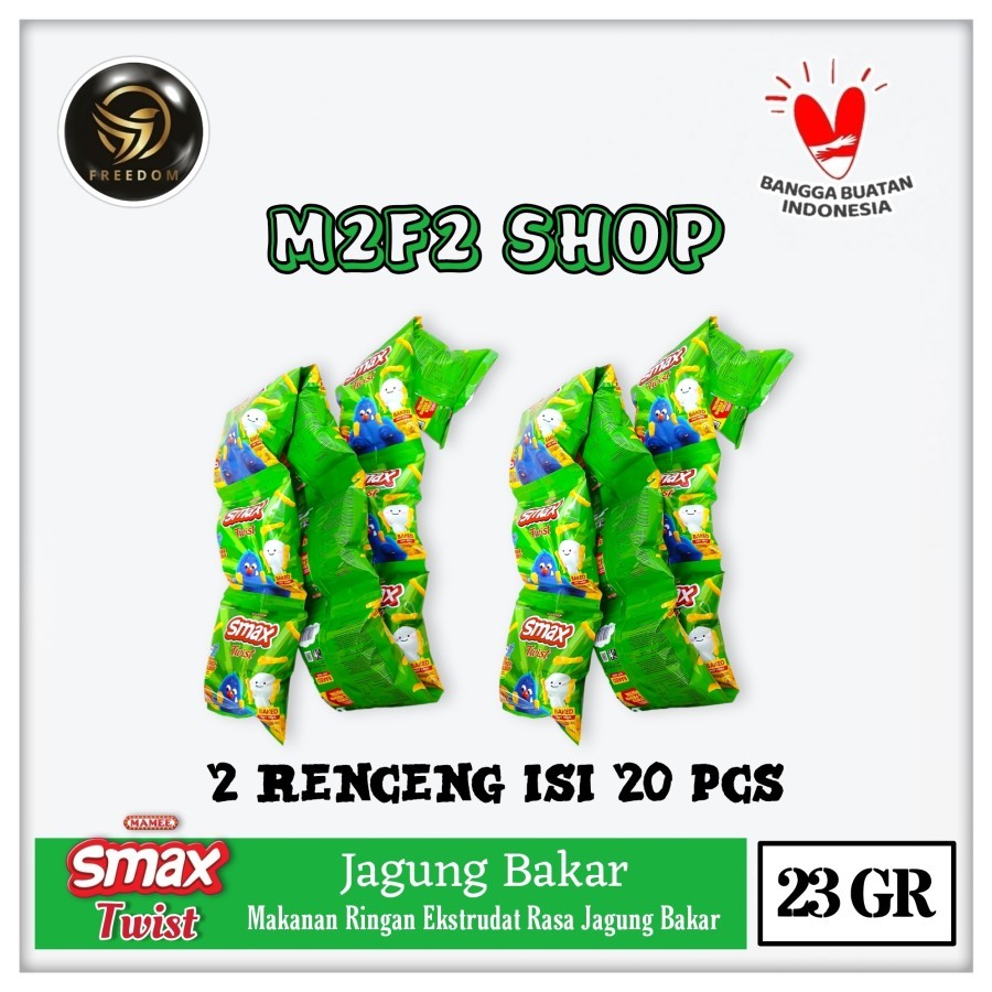 

Mamee Smax Twist Jagung Bakar | Roasted Corn Flavour Sachet - 23 gr (Kemasan 2 Renceng)