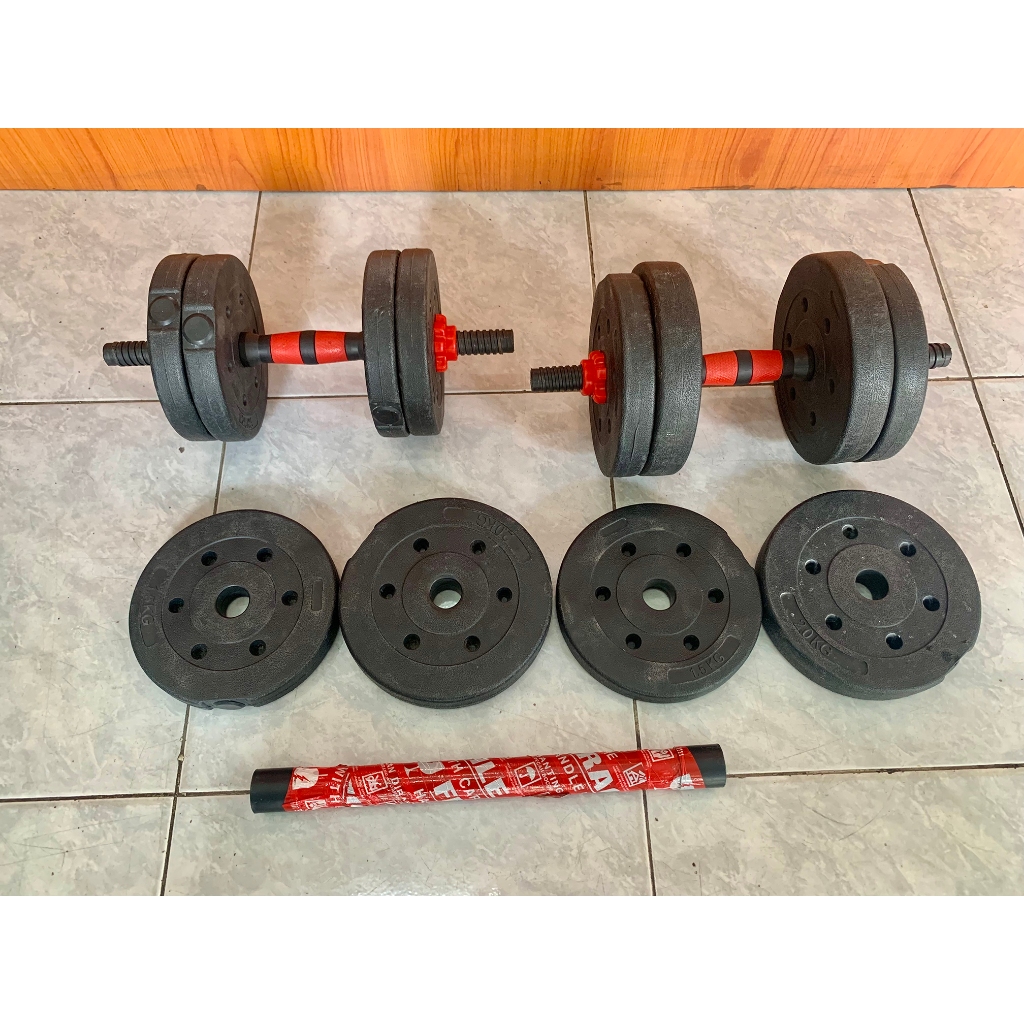 Dumbbell set 20KG peralatan fitness barbel set 20kg 40kg