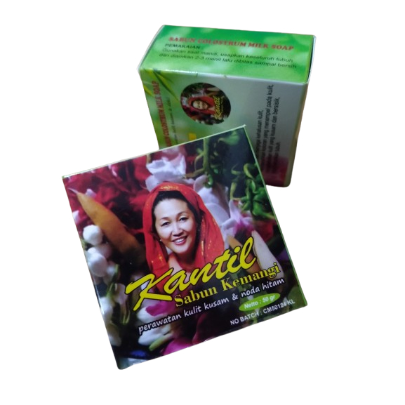 Sabun Kantil Colostrum & Kemangi Peraawatan Kulit Dekil, Kusam dan Noda Hitam