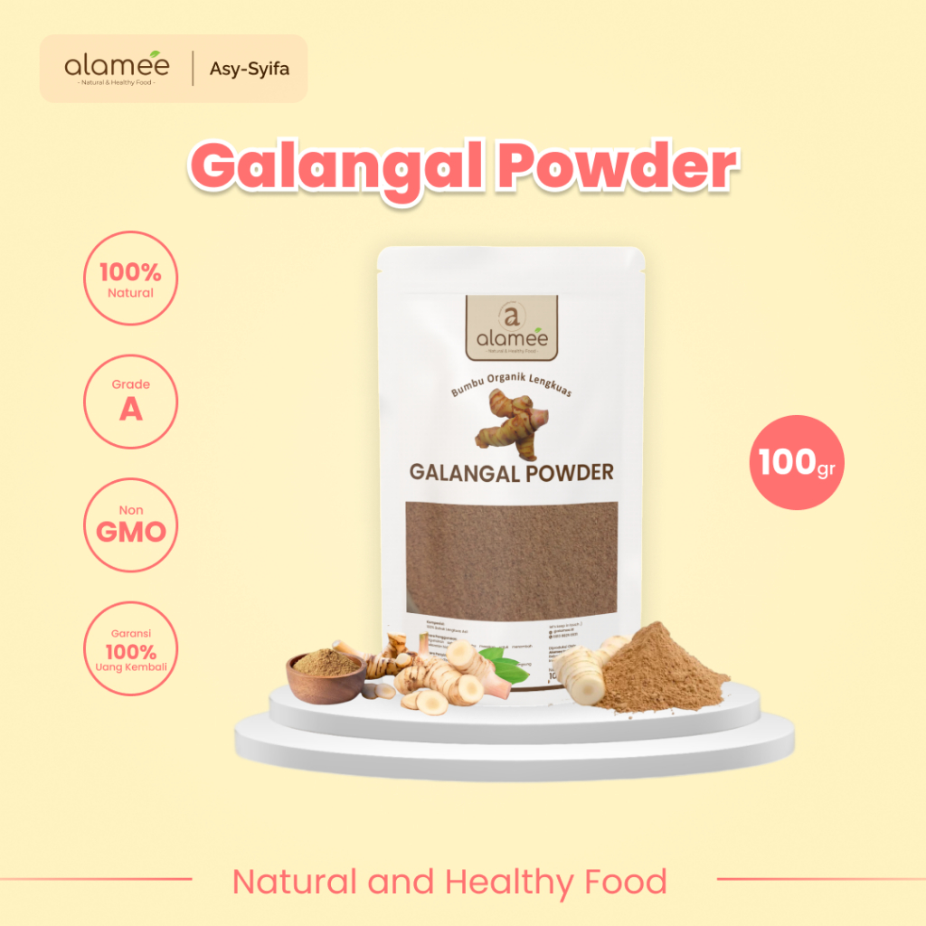 

ALAMEE Lengkuas Bubuk Asli Galangal Seasoning Powder Tanpa Campuran Bumbu Masak Dapur Organik 100g