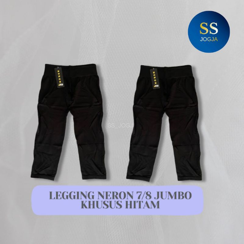 legging neron jumbo selutut 7/8 ukuran xxxl / grosir legging neron tebal murah / legging murah