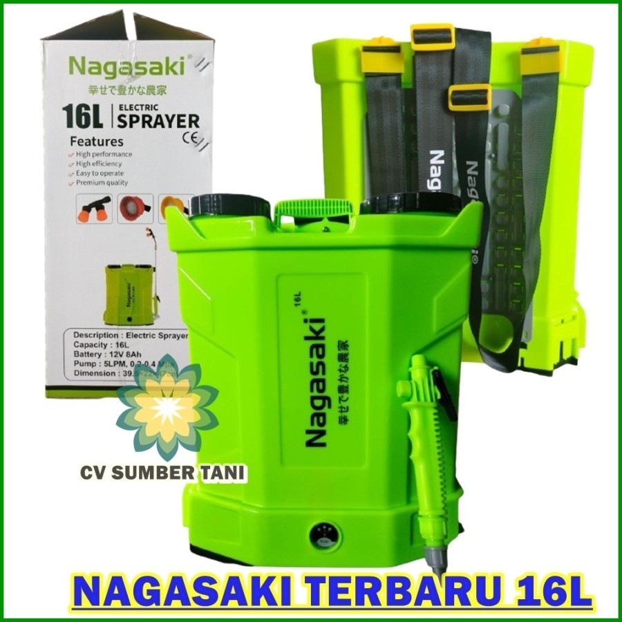 Tangki Sprayer Elektrik NAGASAKI 16 Liter / Alat Semprot Elektrik