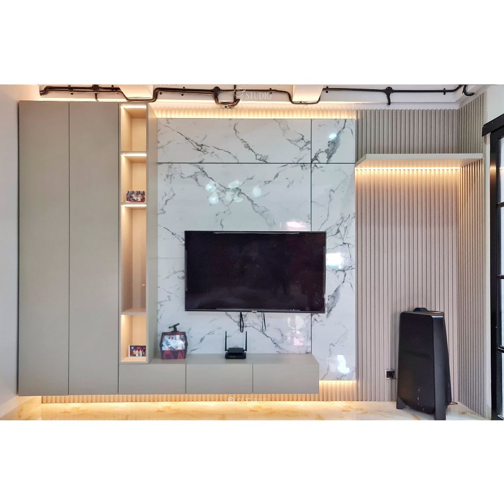 Backdrop TV Minimalis Custom