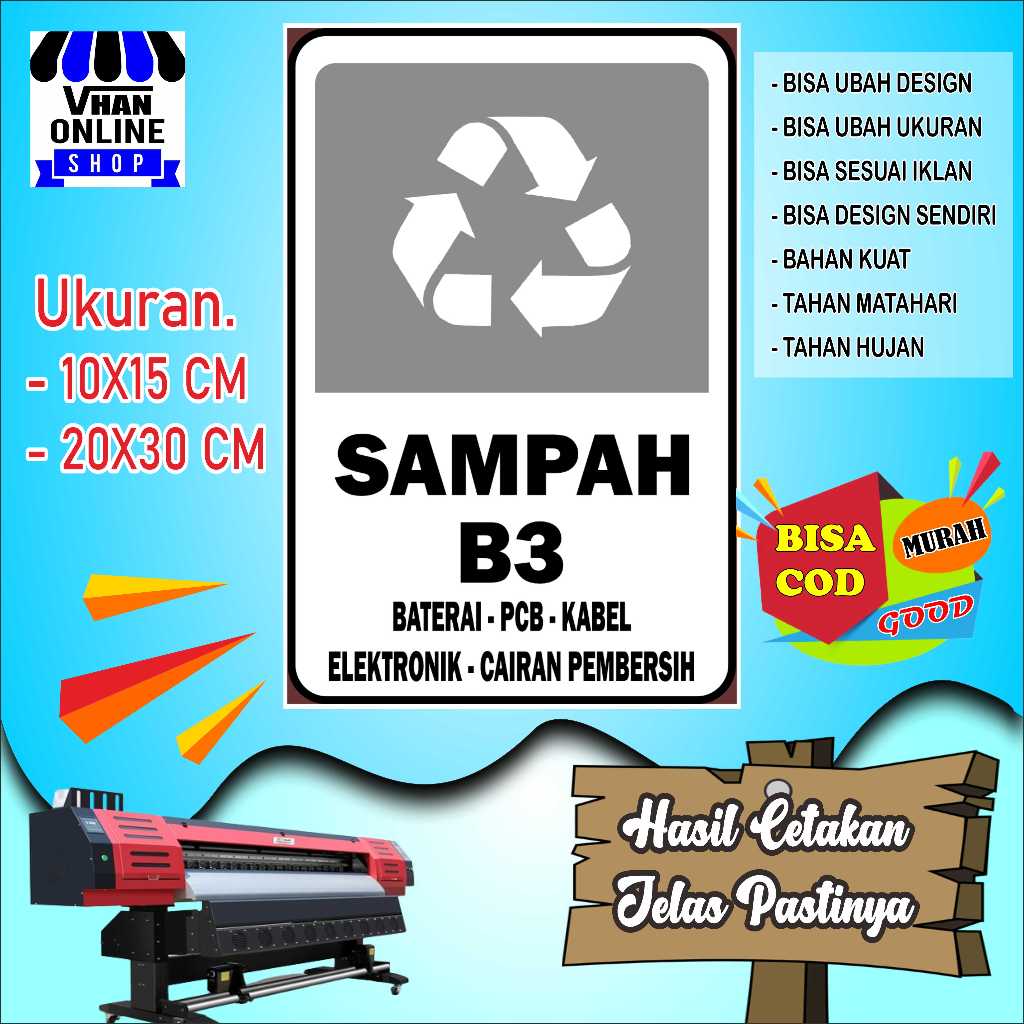 

Cetak Stiker Untuk Tong Sampah Barang Elektronik Putih