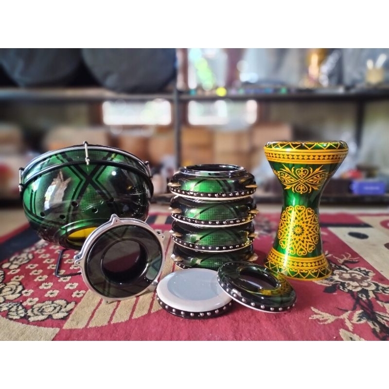 REBANA JEPARA 1 SET MOTIF DARBUKA 8 INC ALUMUNIUM