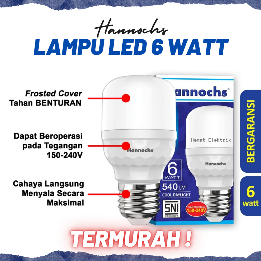 Bola Lampu Led Hannochs Vario 6 Watt Bohlam Hannochs Led Vario 6 W