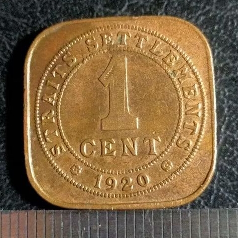 UANG KUNO / KOIN KUNO 1 CENT STRAITS SETTLEMENT INDIA TAHUN 1920