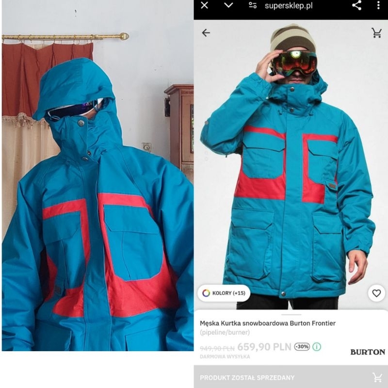 mantel jacket sky snowboarding burton gropcore original l luar