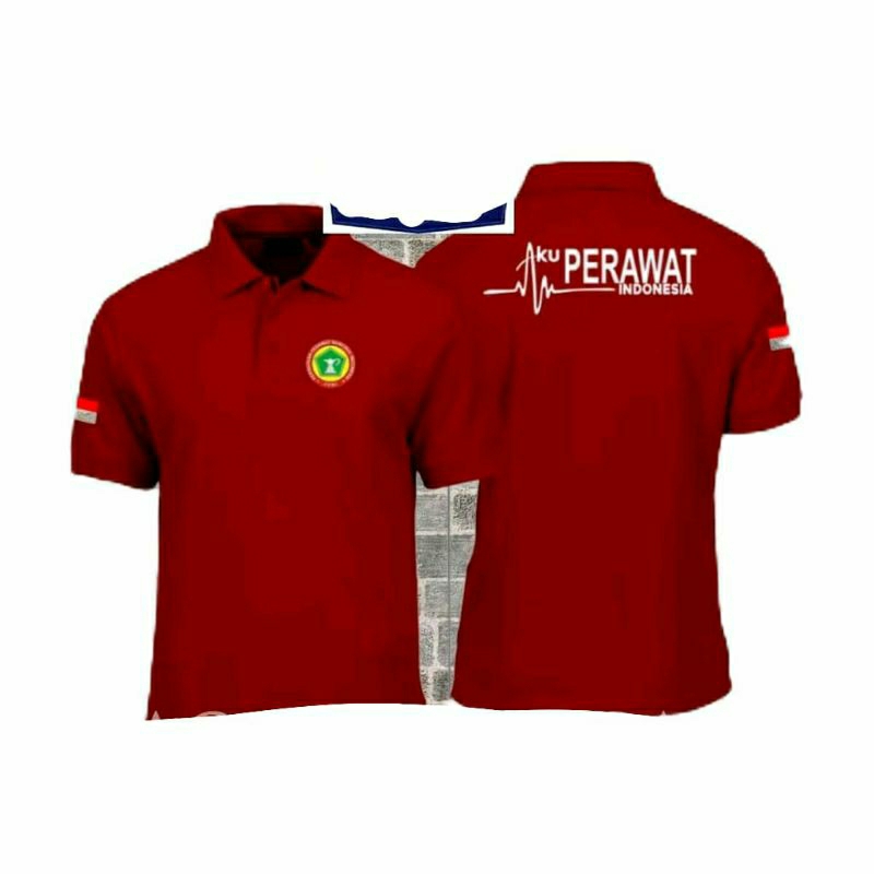KAOS POLO BERKERAH AKU PERAWAT INDONESIA // KAOS BERKERAH PERAWAT INDONESIA COD // KAOS BERKERAH // 
