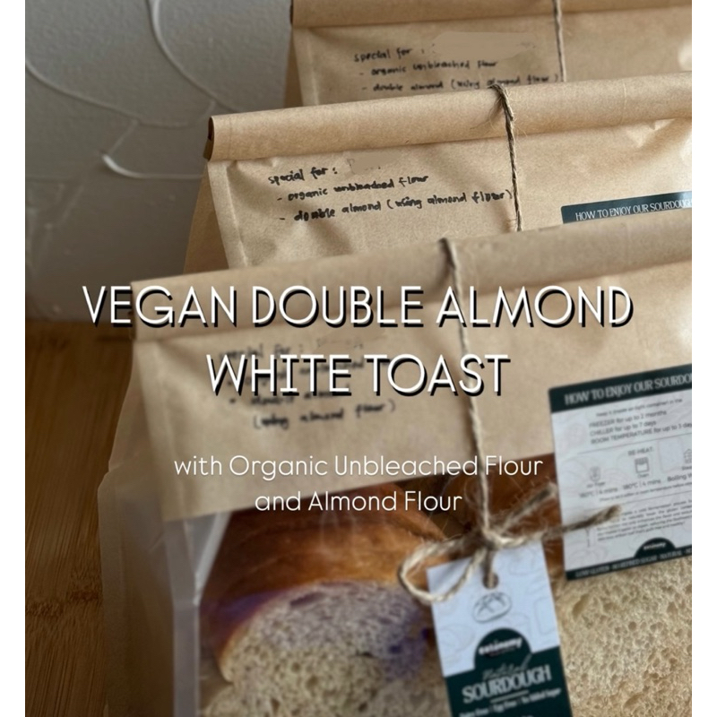

VEGAN DOUBLE ALMOND WHITE TOAST - Baby Friendly / No Sugar