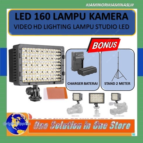 Lighting Lampu LED Kamera Video 160 LED-HD-160 LED Video Lighting Studio Lampu Studio