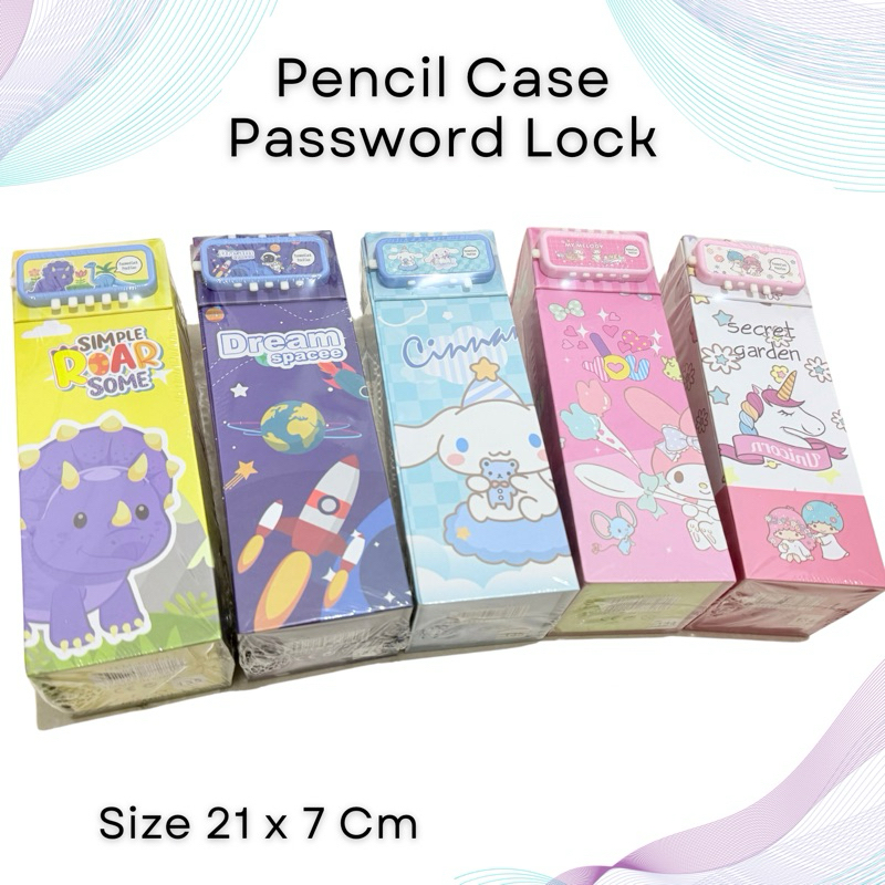 

Pensil Case Password Lock Cinnamoroll , Melody , dll / Tempat Pensil bisa dikunci