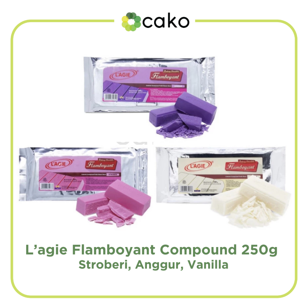 

L'agie Baking Chocolate Flamboyant 250gr / Anggur Strawberry, Vanilla