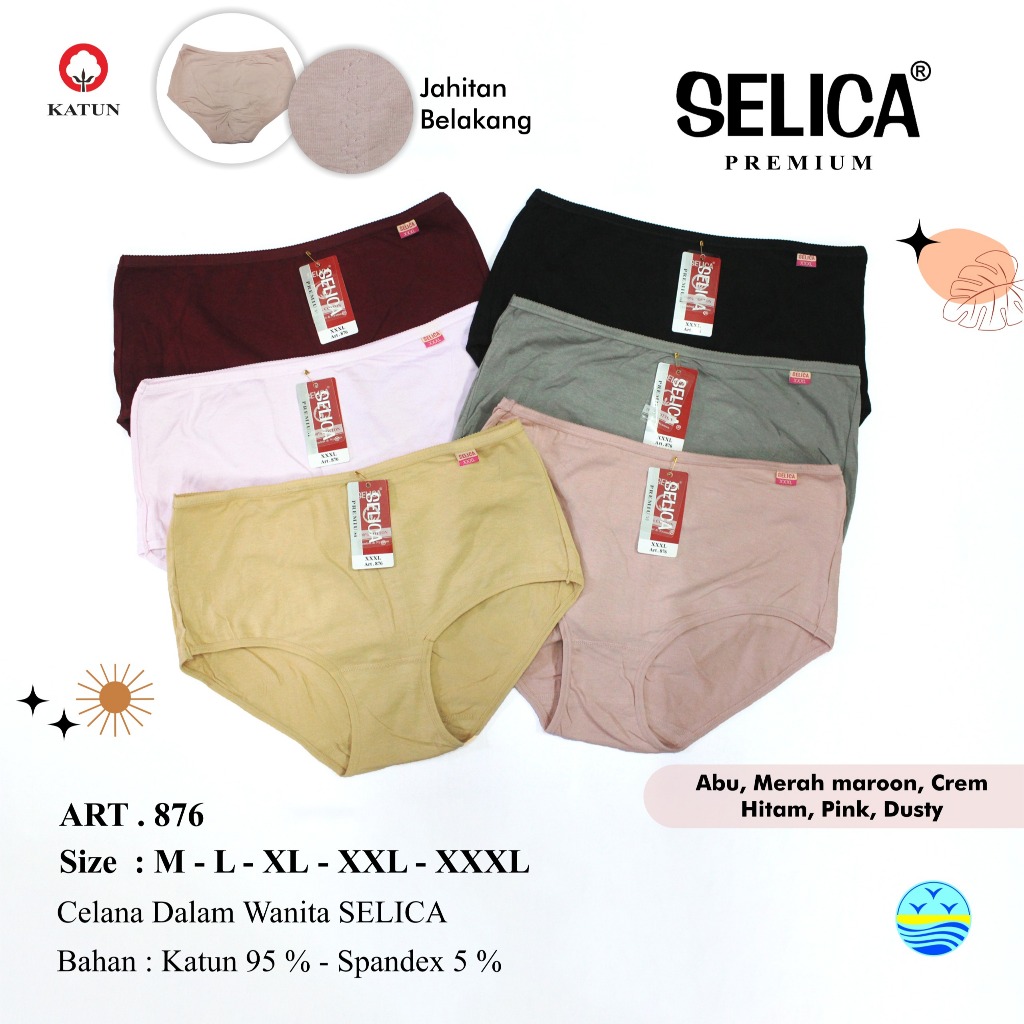 Celana Dalam Wanita 100% Katun Selica CD 876