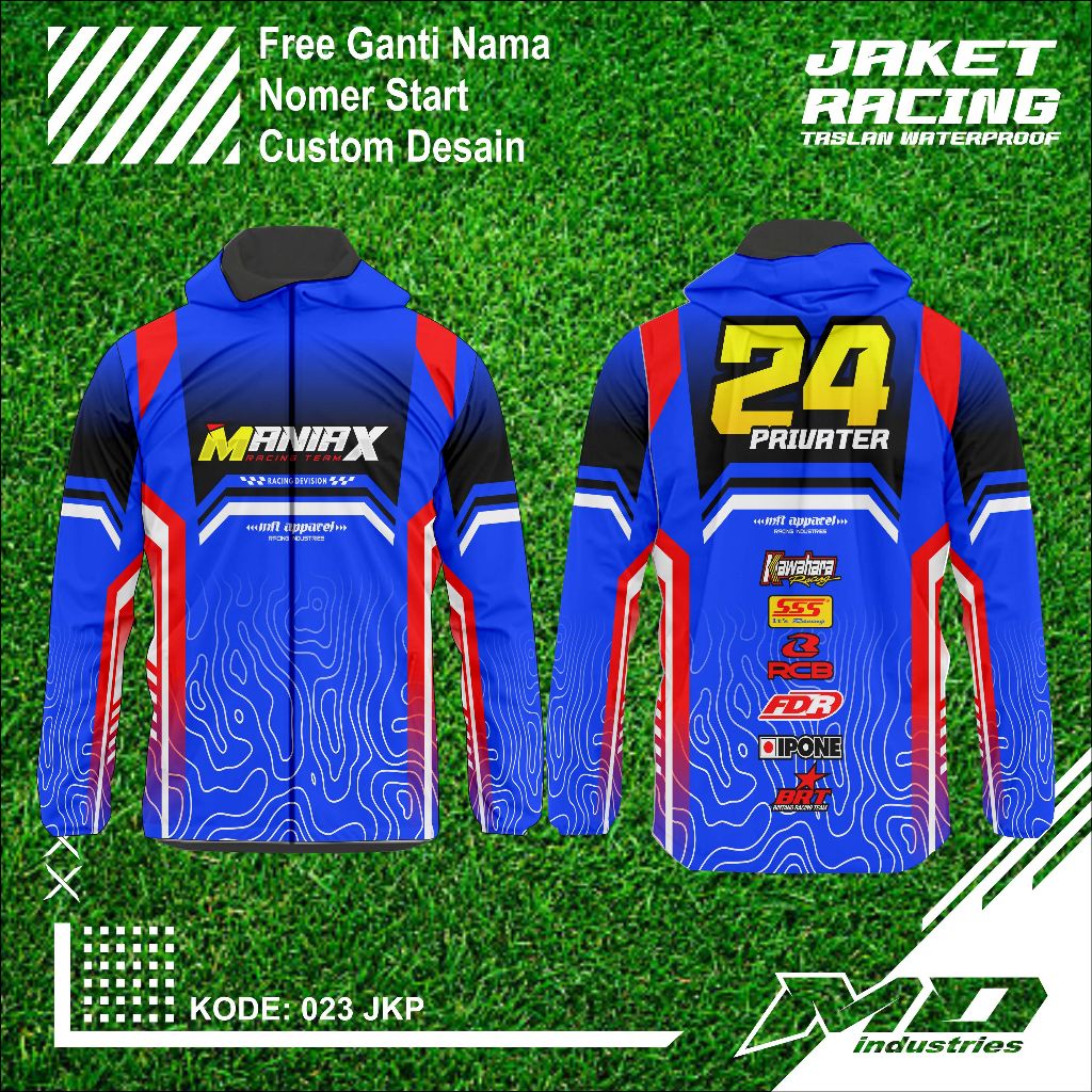 Jaket Racing Bahan Taslan Waterproof Jaket Racing Parasut