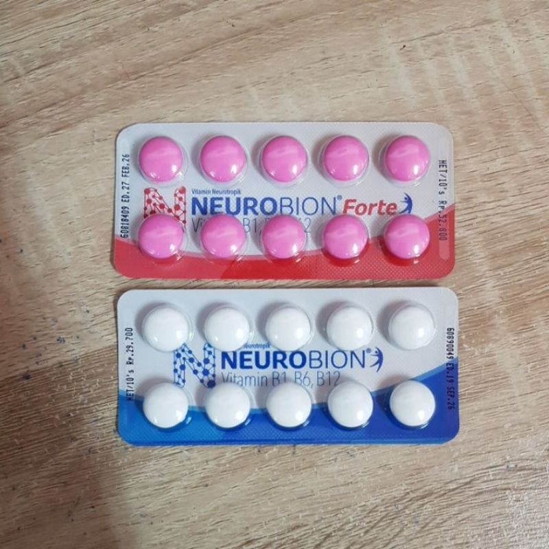 NEUROBION TABLET DAN FORTE STRIP 10 TABLET - VITAMIN NEUROTROPIK - VITAMIN SARAF