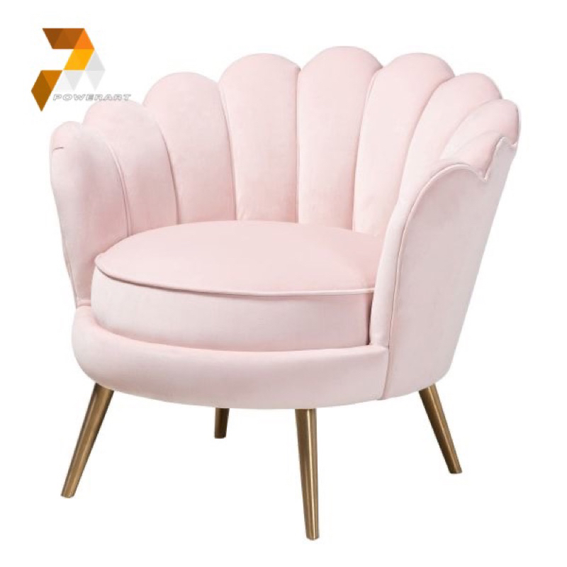 sofa single cantik minimalis sofa kekinian single bludru premium sofa kerang