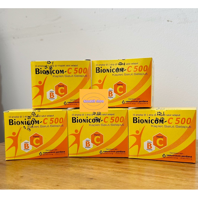 BIONICOM C 500 BOX/ VITAMIN DAYA TAHAN TUBUH / 1 BOX 10 STRIP / 1 STRIP 4 KAPLET / MURAH ORIGINAL 10
