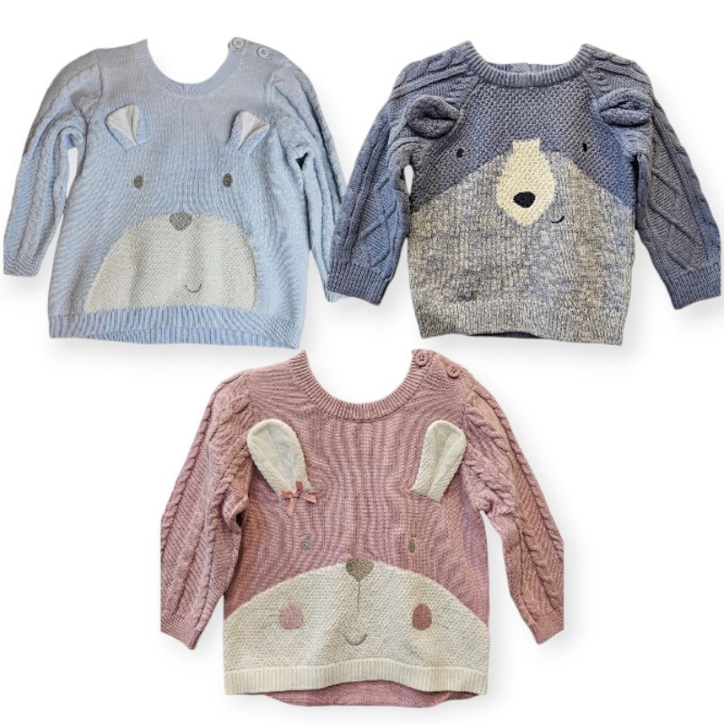 Sweater rajut original MC atasan lengan baju panjang kaos memberikan kehangatan untuk anak perempuan