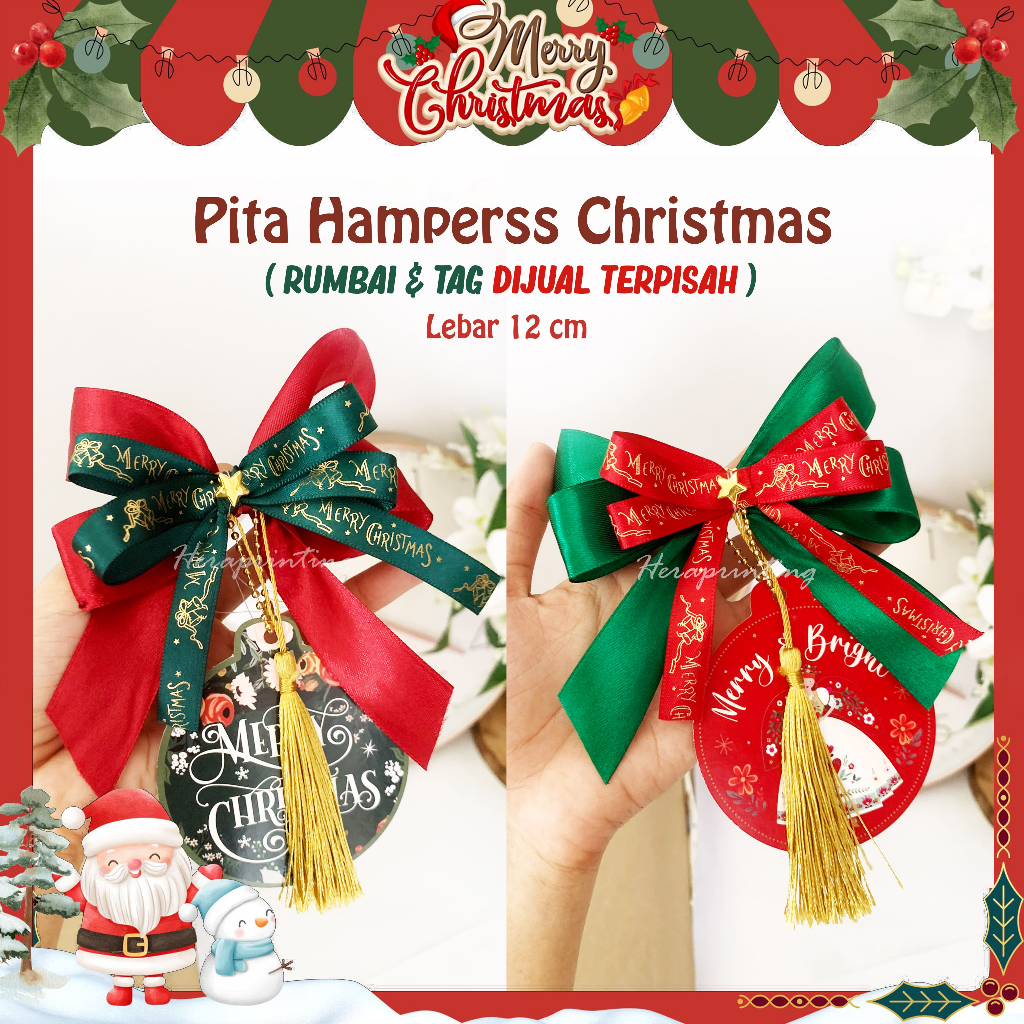 

Pita Natal Hampers hangtag dan rumbai DIJUAL TERPISAH / merry christmas/ natal tahun baru