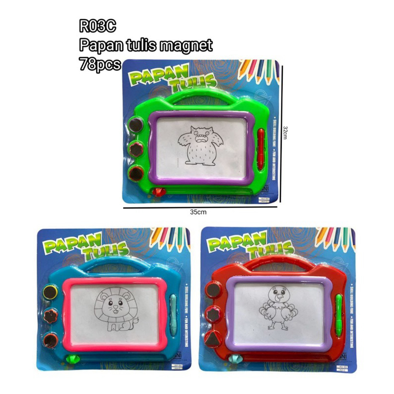 MAINAN ANAK T2002 PAPAN TULIS MAGNET MAINAN EDUKASI MENULIS MENGGAMBAR CORAT CORET