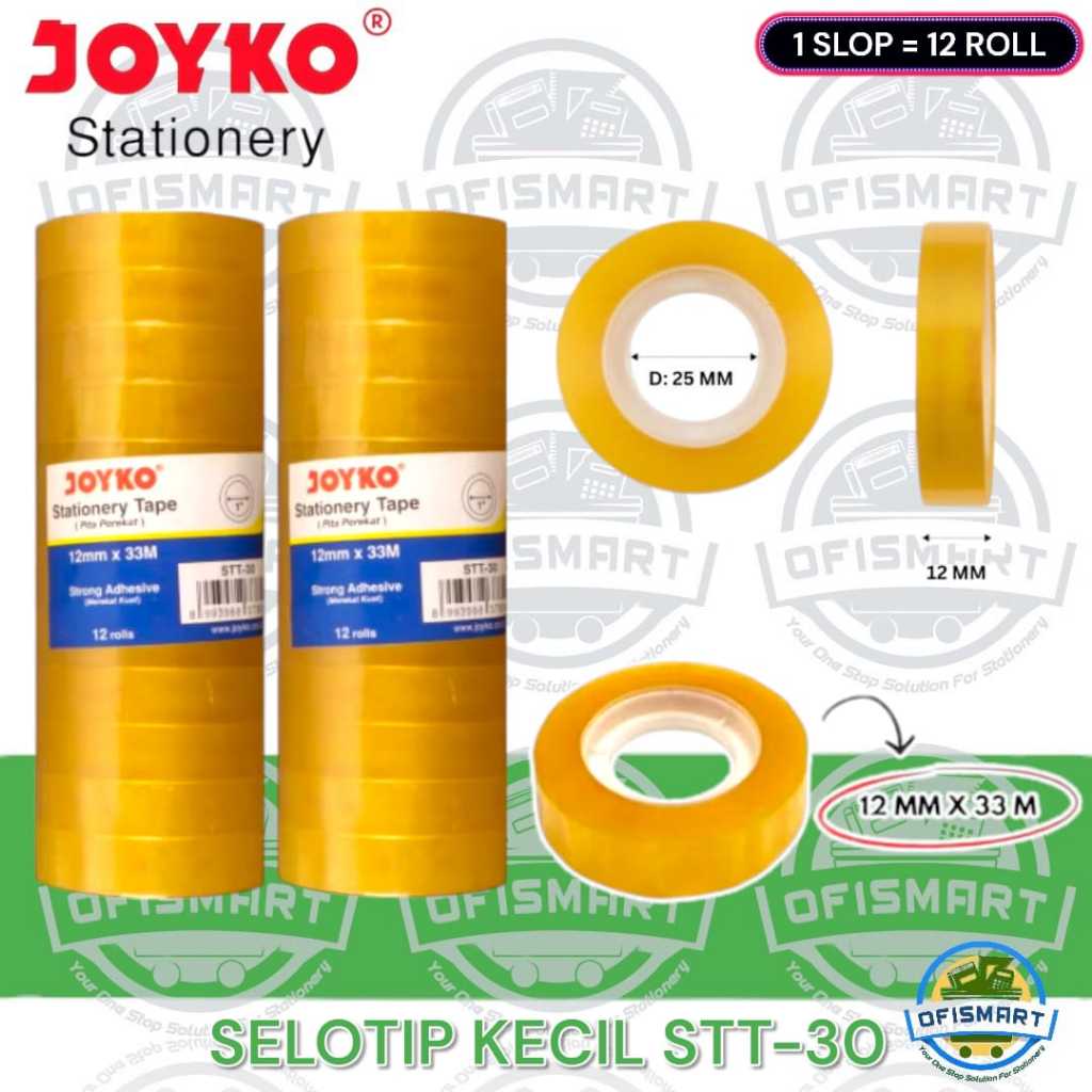 

Joyko Stationery Tape Pita Perekat Selotip STT-30 | @1 Slop=12Roll