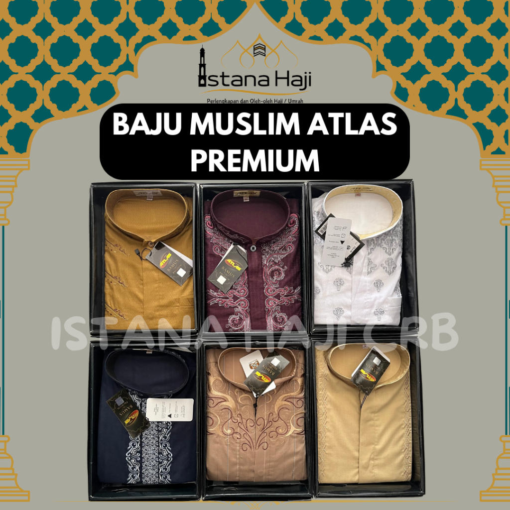 Atlas Bamus Premium Baju Muslim Koko Taqwa Lengan Panjang Kancing Dewasa Original