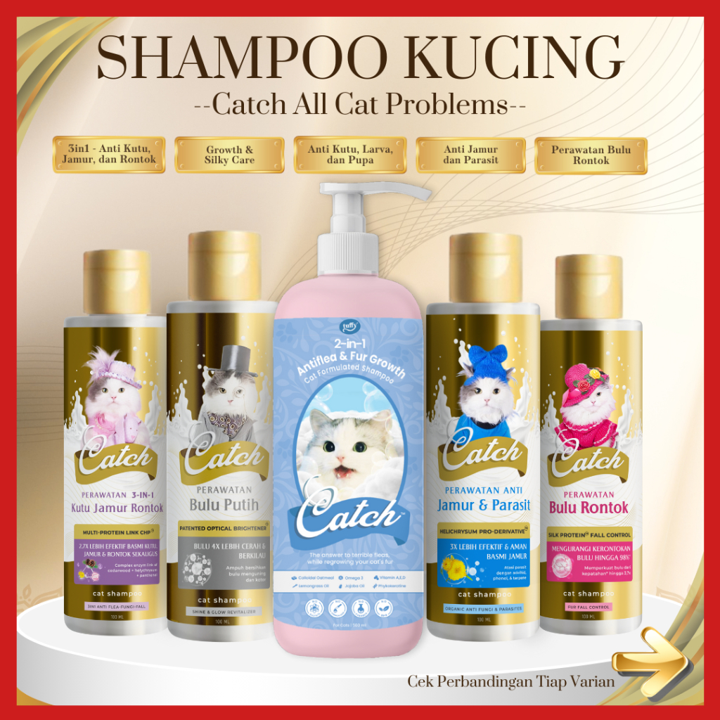 Sampo Perawatan Bulu Kucing Formula Lembut untuk Bulu Putih Bersih dan Berkilau