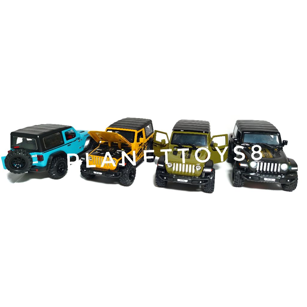 Diecast Jeep Wrangler Rubicon Pullback Lampu Suara