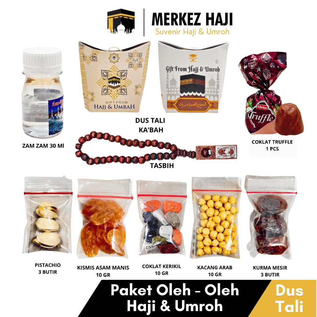 

Paket Oleh Oleh Haji dan Umroh Premium Dus Teng Teng Tali Lengkap Grosir Zamzam Coklat Kerikil Arab