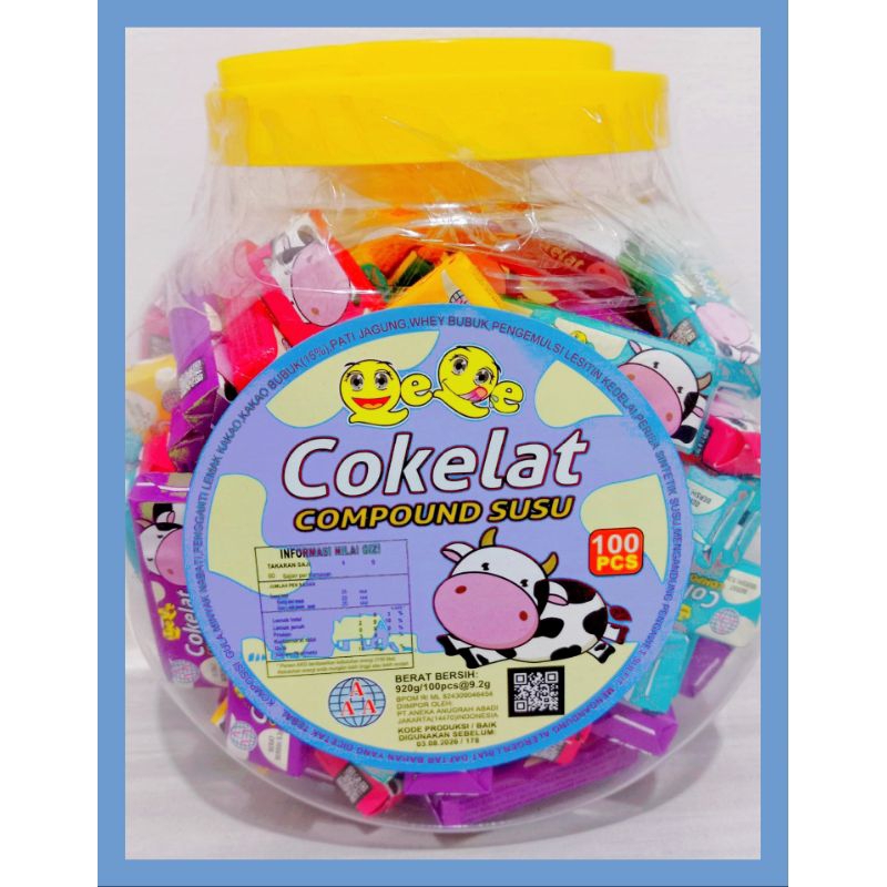 

Snack/Permen/Cemilan Cokelat compound susu isi 100 pcs