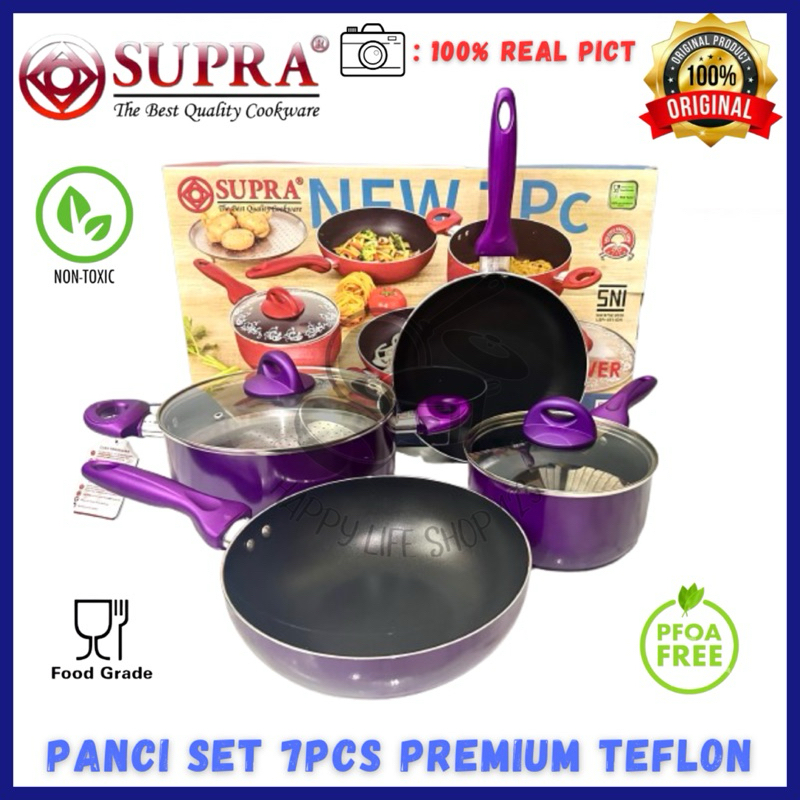 Panci Set Supra 7pcs / Panci Set 7pcs Premium Aluminium / Supra Cookware Set 7pcs