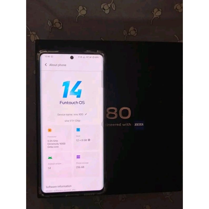 Vivo x80 5g 12/256 second