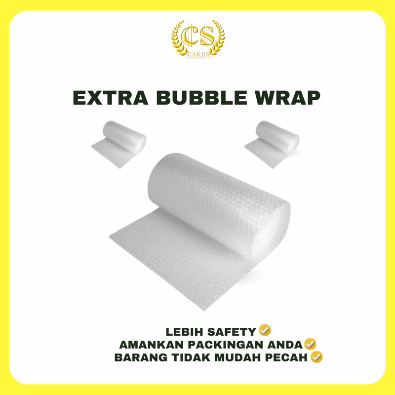 

EXTRA BUBBLE WRAP TEBAL UNTUK TAMBAHAN PACKING