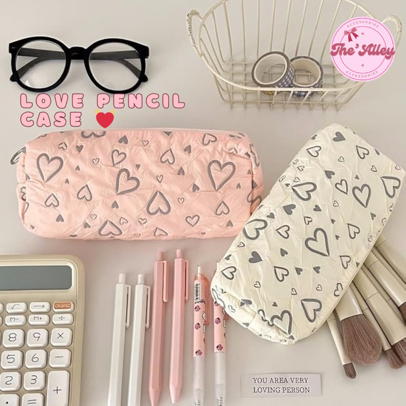 

The Alley Pencil Case Love Pattern // Tempat Pensil Model Love Serbaguna Kain Bahan Lembut {PM14}