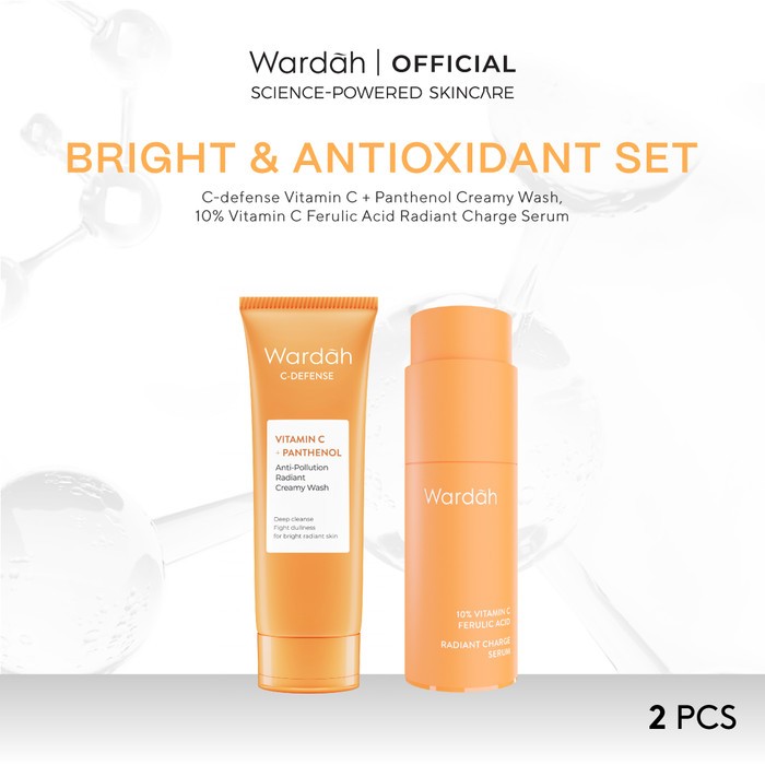 WARDAH [2 pcs] Paket Skincare Advanced Solusi Masalah Kulit Mix Series - Face Wash Serum - Skincare