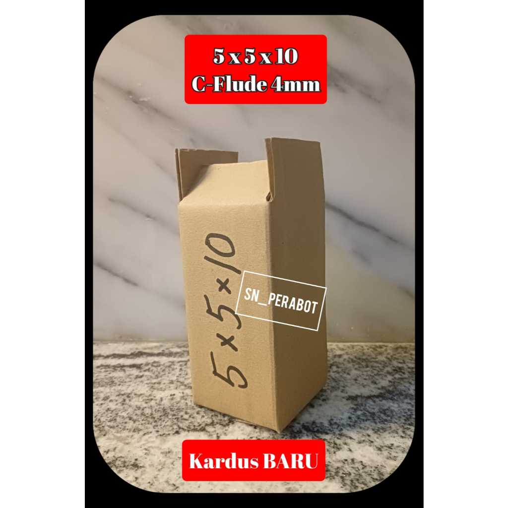 

4MM C-FLUDE KARDUS BOX PACKING 5x5x10cm / KARDUS PACKING ONLINE SHOP 5x5x10 CM KARDUS KARTON BOX PACKING