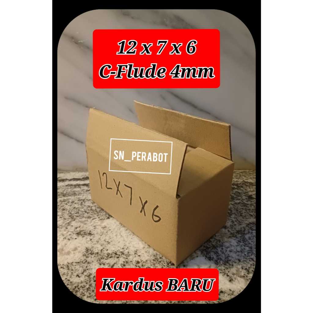 

4MM C-FLUDE KARDUS BOX PACKING 12X7X6 cm KARDUS PACKING ONLINE SHOP 12 X 7 X 6cm BOX KARDUS KARTON BOX PACKING PAKING