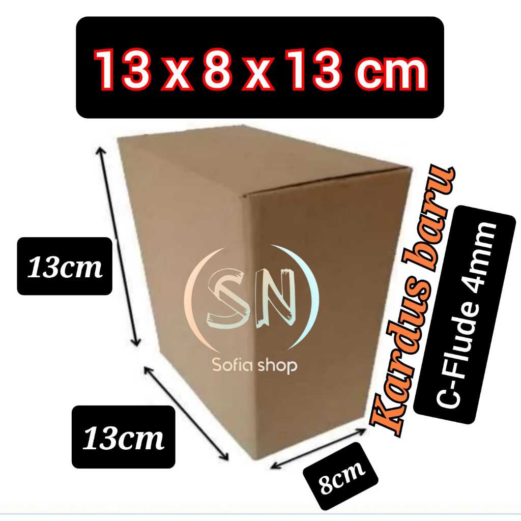 

NEW PRODUK !!! 4MM C-FLUDE KARDUS BOX PACKING 13x8X13cm / KARDUS PACKING ONLINE SHOP 13 X 8 x 13 CM KARDUS KARTON BOX PACKING PAKING