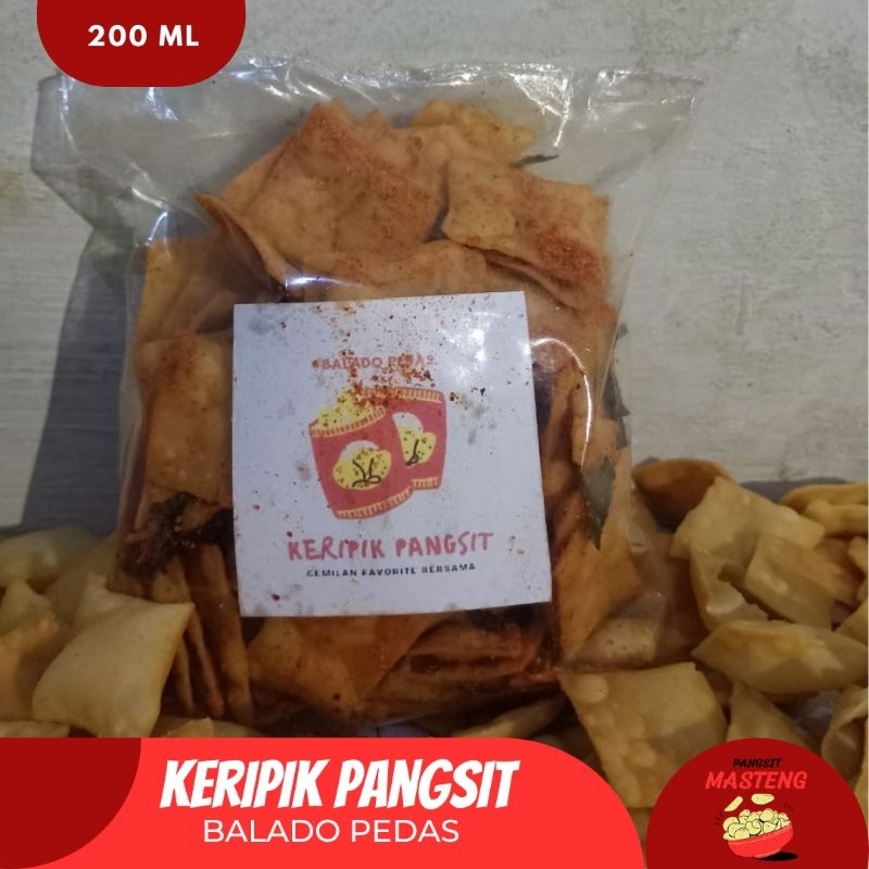 

KERIPIK PANGSIT BALADO PEDAS // 200 ml