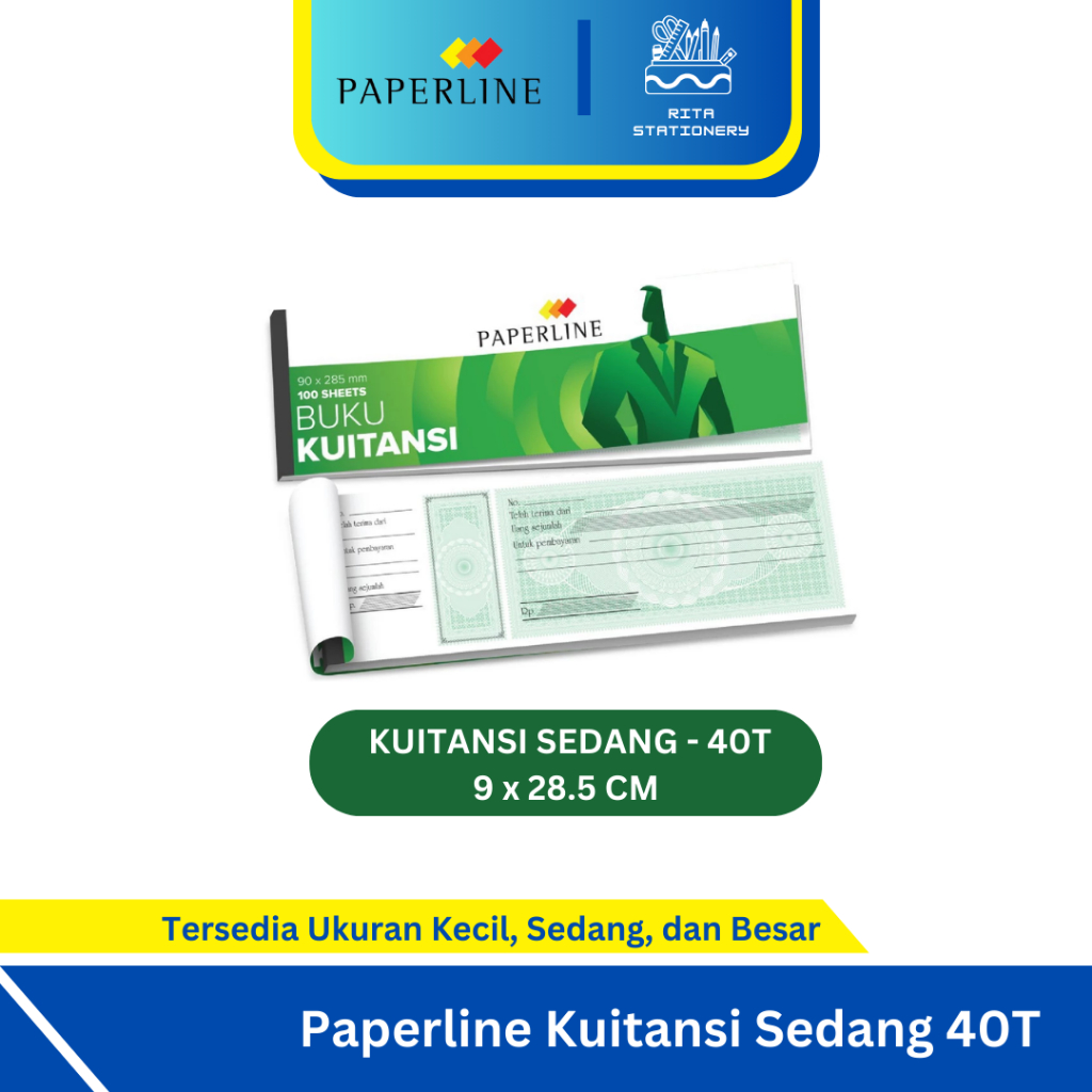 

Paperline Buku Kuitansi SEDANG / Kwitansi 40 lembar 40T Tebal - Satuan