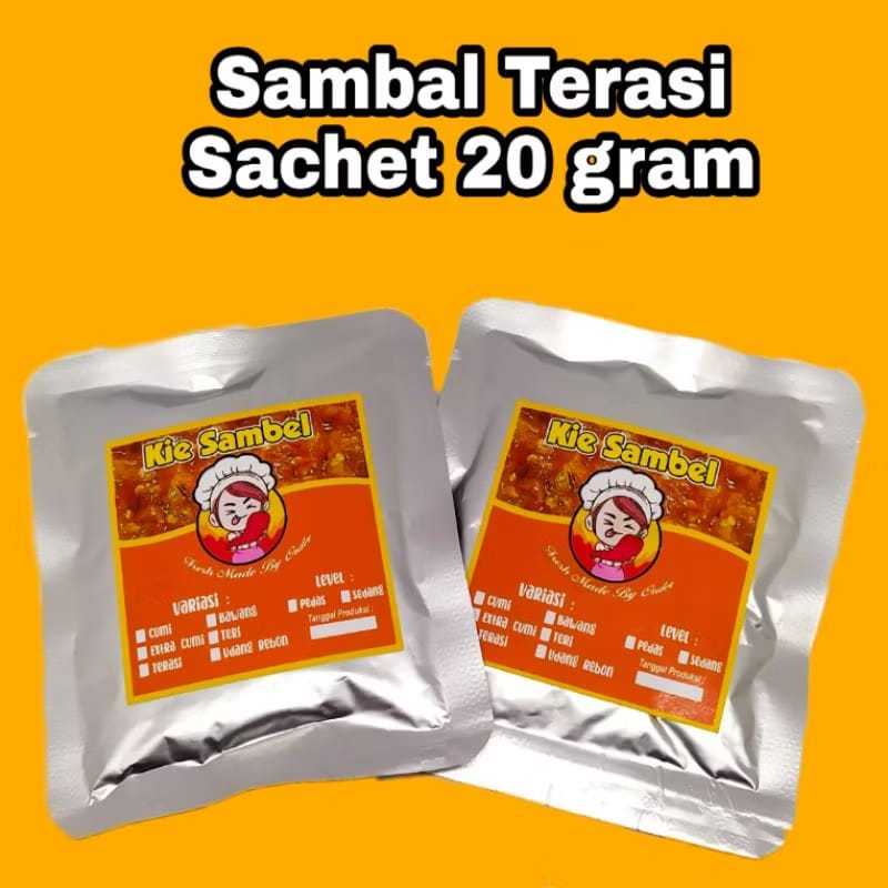 

SAMBAL TERASI SACHET 20 GRAM SIAP SAJI ENAK MURAH & HALAL KIESAMBEL
